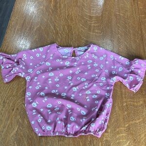 Persaya Pink Floral Kids Blouse